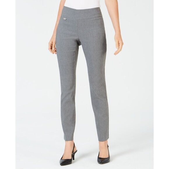Alfani Women's Short (Petite) Grey Tummy-Control Pull-On Skinny Dress Pants NWT - Picture 1 of 7
